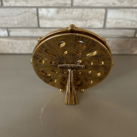 JAY STRONGWATER Rhinestone  Crystal Gold Enamel Round Picture Frame - Picture 5 of 7